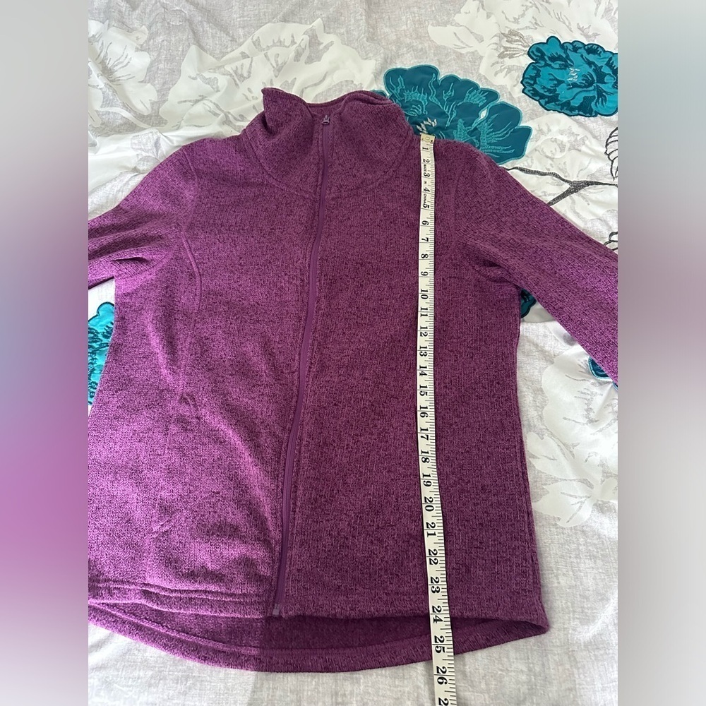 Faded Glory Sweatshirt Women’s L Purple Full Zip Activewear Jacket - Picture 5 of 7